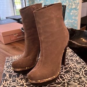 DVF gold studded ankle boots
